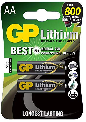 Pack of 2 GP Lithium AA Battery 1.5V GPPCL15LF000