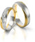 JC Trauringe Gold 585 Paarpreis Bicolor Gelbgold Weißgold I Eheringe breit 5 mm I Partnerringe mit Gravur in edler Schatulle I 2 Hochzeitsringe breit Herrenring ohne & Damenring mit Stein I PL302