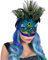 NET TOYS Venezianische Pfau-Maske mit Federn - Blau - Extravagantes Damen-Kostüm-Zubehör Vogelmaske für Erwachsene - Perfekt geeignet für Fasching & Karneval