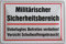 vielesguenstig-2013 Metallschild 20x30cm - Militärischer Sicherheitsbereich: Unbefugtes Betreten Verboten, Schusswaffengebrauch