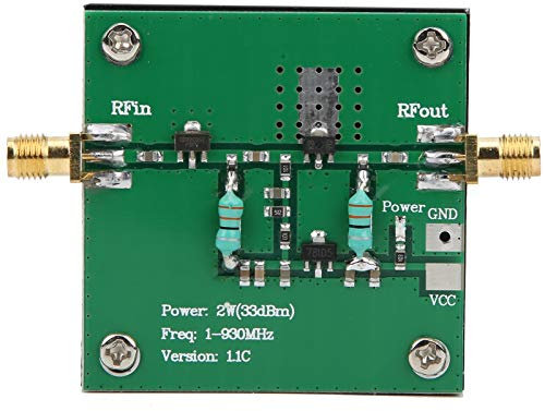 Amplificatore RF a Bassissimo Rumore 1-930 Mhz, LNA AMP Ad Alto Guadagno Variabile 3dB, Chip Amplificatore a Banda Larga con Dissipatore di Calore per Lunghi Periodi, amplificatori Rf e Microonde