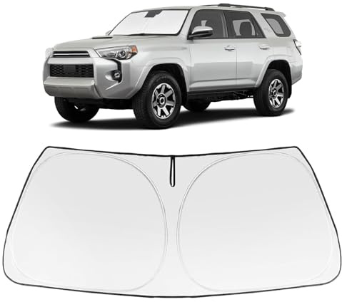 Proadsy Parasol para Parabrisas 2025, Ajuste Personalizado para Honda CRV 2010-2025, 4 Capas, Plegable, Protector de Parasol Frontal, bloquea los Rayos UV, Mantiene el Coche más Fresco, Accesorios