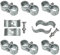 Kettenglied-Klemmen, verzinkte Stahlplatte, 8 Stück, Kettenglieder, Zaunrohr, Rahmen, Sattelklemme, Zwingerklemme, Rohrschellen (3,8 cm)