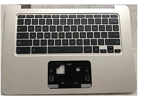 fqparts Replacement Laptop Upper Case Cover C Shell & Keyboard For HP Chromebook 14-X 14-x000 Silver 834913-001