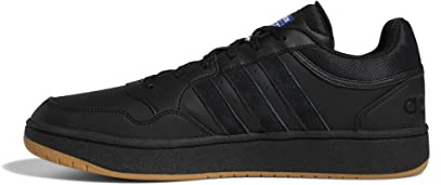 adidas Men's Hoops 3.0 Low Classic Basketball Shoe, Black/Black/White, 11.5