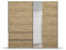 Rauch Möbel Sevilla Schrank Kleiderschrank Schwebetürenschrank, Eiche Artisan, Holz, Griffleisten Grau metallic, 2-türig mit Spiegel, inkl. 2 Kleiderstangen, 2 Einlegeböden BxHxT 218x210x59 cm