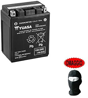 Compatible avec Yamaha XS 750 1977-1979 Batterie YTX14AHL-BS YUASA (SCELLÉ Plein ET PRÊT) Batteries 12V / 12AH pour Moto Scooter SPÉCIFIQUE 134X89X166