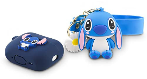 Derhom Airpods Pro 2 Silikon Niedliche Lustige Abdeckung Kompatibel mit Apple Airpods Pro und Pro 2[Cartoon mit Puppe Serie] (Stitch)