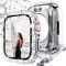 NewWays Schutzhülle für Apple Watch Series SE/6/5/4 40mm Hülle mit Glas Displayschutz,Glitzer Diamant Zubehör für iWatch 40mm,Silber