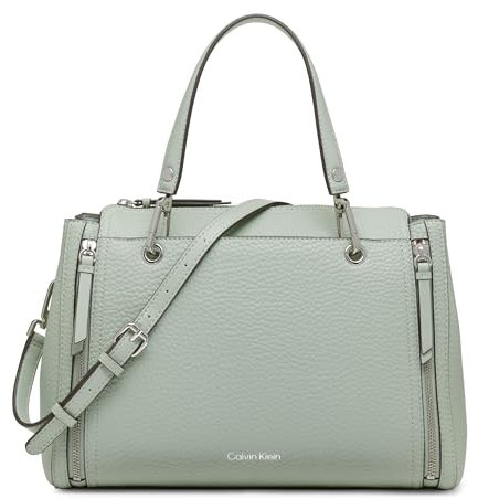 Calvin Klein Damen Bubble Lamb Organization Reyna Novelty Satchel, Beige