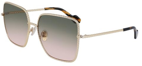 Lanvin Unisex LNV125S Sunglasses, 729 Gold/Gradient Green Peach, 60