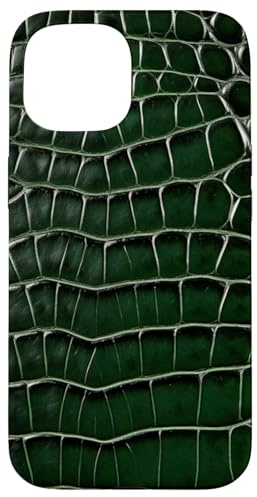 Reptile Alligator Lizard Crocodile Snake Pattern Green Skin Case for iPhone 15