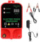 Electric Fence Energiser, 2 Joules 6.2 Miles,Input 12V Output 8 KV or 12KV,Electric Fence Charger High Voltage Pulse Controller for Livestock,Large Animals,Horse (Red Without Alarm)