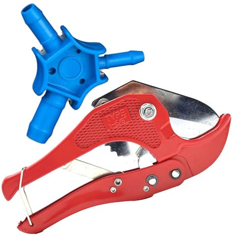 Set di attrezzi premium per tubo composito, tagliatubi per tubo composito in PVC e tubo composito multistrato fino a 42 mm + calibro 16 20 26 mm (blu)