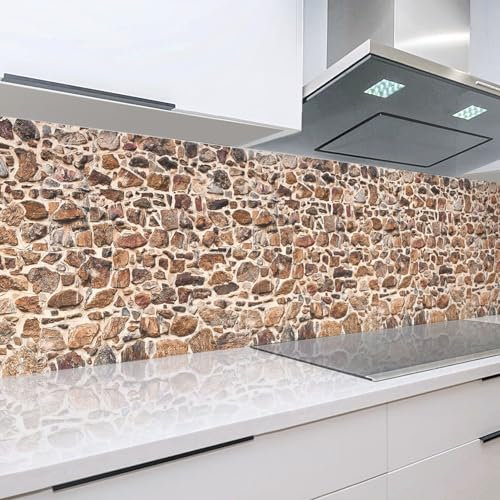 Rodnik Küchenrückwand robuste ABS-Kunststoff Platte Monolith in Deluxe Qualität, Direktdruck. MOTIVAUSWAHL (Festungsmauer, 60x400 cm)