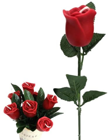 Candele per San , candela di San con fiori fatti a mano, candele a forma di rosa, candele romantiche per la decorazione della stanza, decorazione della tavola di nozze di San