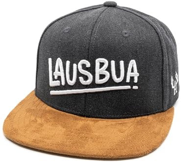 Du Hirsch Bayerisches Snapback Cap Kinder Lausbua Dunkelgrau Canvas M