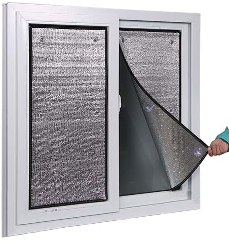 Sonnenzimmer Fenster Isolierfolie,Wärmereflektierende Fensterfolie,Sonnenschutz Aluminium Verdunkelungs Fensterfolien,Sichtschutz Fensteraufkleber Für Balkon,Dachfenster,WxH-40x200cm/16''x79''