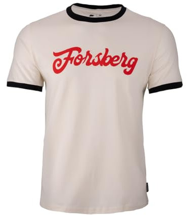 FORSBERG T-Shirt mit Vintage Logo hochwertige Qualität Gute Passform hoher Vintage Style, Farbe:beige, Größe:XL