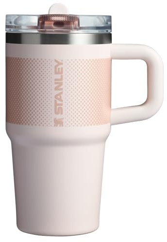 Stanley Quencher ProTour Flip Straw Tumbler with Leakproof Lid 20 oz | Built-In Straw & Handle | Cupholder Compatible for Travel | Insulated Stainless Steel Cup | BPA-Free | Rose Quartz Fade