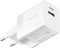 deleyCON Chargeur USB A et C (2 Ports - Chargeur Rapide Compact 45W) Alimentation USB pour iPhone 16/15/14/13 Galaxy S25/S24 Pixel Téléphone Mobile iPad Tablette Ordinateur Portable Notebook - Blanc