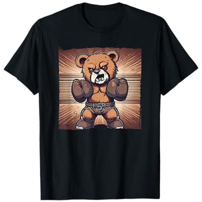 Beste Boxkunst für Kinder Männer Frauen Handschuhe Boxen Sport Bär T-Shirt