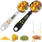 2pcs Electronic Measuring Spoon with Temperature Probe, Digital Weighing Spoon Scale with LCD Screen Display, Removable Mini Kitchen Scales for Baking Seasoning Flour Loose Tea Leaf(White+Black)