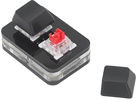 CHICIRIS 2 Tasten Red Switch Tastatur Mini USB Mechanische Tastatur für Rhythm Games Copy Paste -Funktion Kopieren (Black)