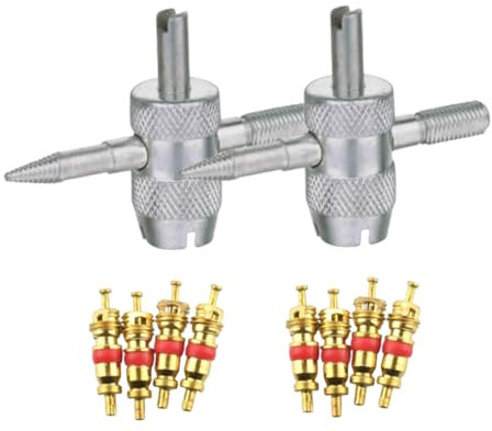 HANABASS 2sätze Ventileinsatz-entferner-installationswerkzeug Auto Und Fahrrad-reifen Mit Ventilschaft-entferner Und Kern-werkzeug Für Reparatur Und Wartung