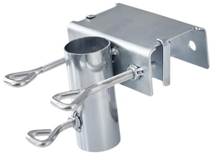 Fenteer Pince de Fixation pour Parasol de Balcon, Support de Fixation 4,8 Cm, Compatible avec Les Poteaux de 1,5 Pouce