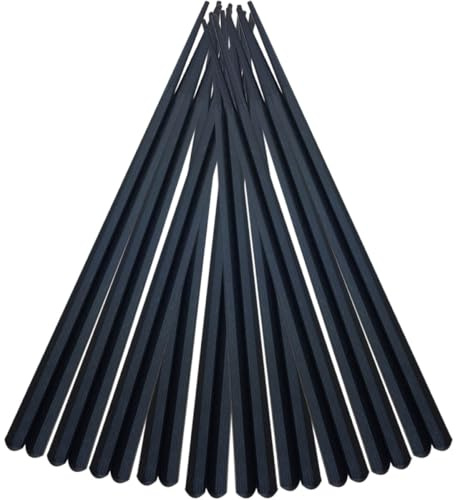 Kichvoe 10 Pares de Palillos Hexagonales para Sushi Palillos de Plástico Antideslizantes Punta Afilada Resistentes al Desgaste para Comedor y Cocina Diaria
