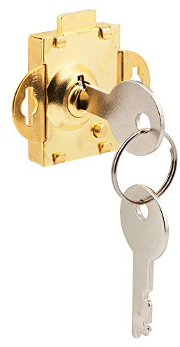 Prime-Line S 4048 Mail Box Lock, 3/16 In. Throw, Steel, Brass Plated (Single Pack)