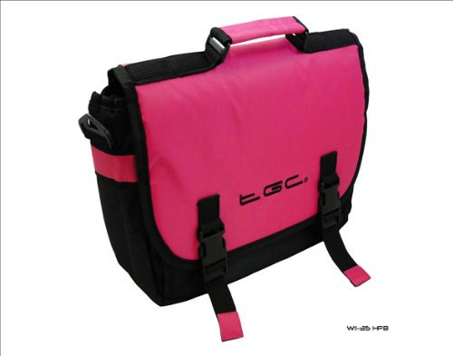 Black & Hot Pink Trim Messenger Style Carry Case Bag 4 Amazon Kindle Fire Tablet