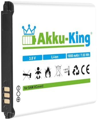 Akku-King Akku kompatibel mit Samsung EB485159LA, EB485159LU - Li-Ion 1850mAh - für Galaxy XCover 2, GT-S7710