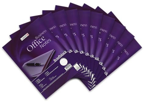 Landré Briefblock A4 rautiert, 50 Blatt,70 g/m² Papier, 10 Stück