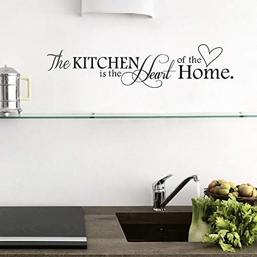 ufengke® The Kitchen Is The Heart of Home Citazioni di e Proverbi Adesivi Murali, Sala da Pranzo Cucina Adesivi da Parete Removibili/Stickers