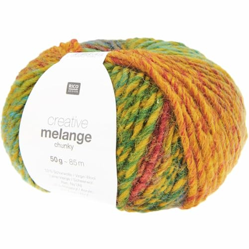 Rico Creative Melange Chunky Fb. 39, Wolle Nadelstärke 6 – 7 mm mit Farbverlauf | (Grundpreis [D] 9,00€/100g)
