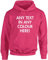 Hippowarehouse Personalised Unisex Hoodie Hooded top (Specific Size Guide in Description) Fuchsia Pink