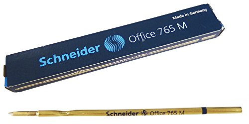SCHNEIDER® Kugelschreibermine Office 765, Standard, Metall, M, Schreibfarbe: blau (10 Stück), Sie erhalten 1 Packung á 10 Stück