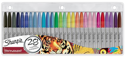 Sharpie Permanent Marker Set, Exclusive Colour Assortment, Fine Point, 28 Count