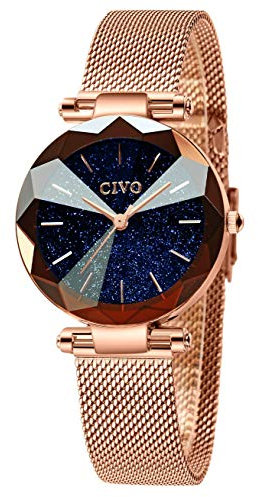 CIVO Orologio Donna Analogico Acciaio Orologio Donna Elegante Polso Orologio Stelle Donna Orologio Bracciale Donna Quarzo Regalo Donna
