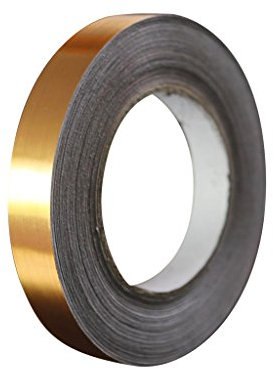LOVIVER Mina Cinta Adhesiva de Decoración de Piso Pared Muro, Hoja Dorada 1cm x 50m