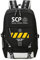 WANHONGYUE SCP Anime Cosplay Schultasche Rucksack Laptop Backpack mit USB-Ladeanschluss Schwarz / 15