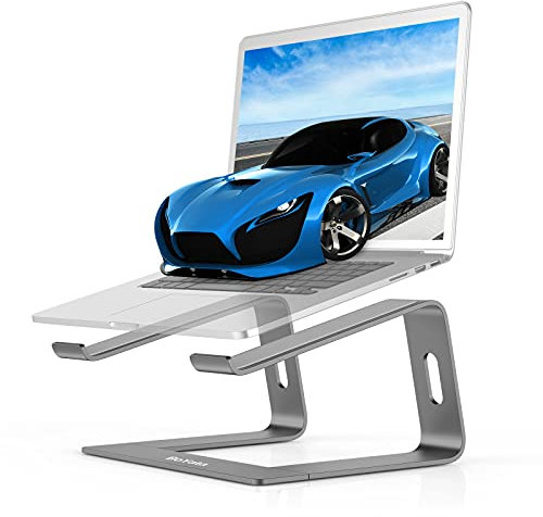 BoYata Supporto PC Portatile, Supporto per Laptop Ventilato Portatile in Alluminio, Supporto per Notebook Compatibile con 10-15,6 Pollici MacBook Pro/Air, Dell, HP, Samsung, Acer