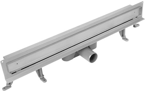 VOGI Duschrinne Edelstahl Komplettset Wandablauf Wandmontage Befliesbar Haarsieb Rinne mit Siphon Montagefüße Inklusive Doppelkammer Bodenablauf Länge 30 cm