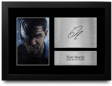 HWC Trading FR A4 Tom Hardy Venom Geschenke Gedruckt, Signiert Autogramm Bild Für Film-Erinnerungsstücke-Fans - A4 Framed