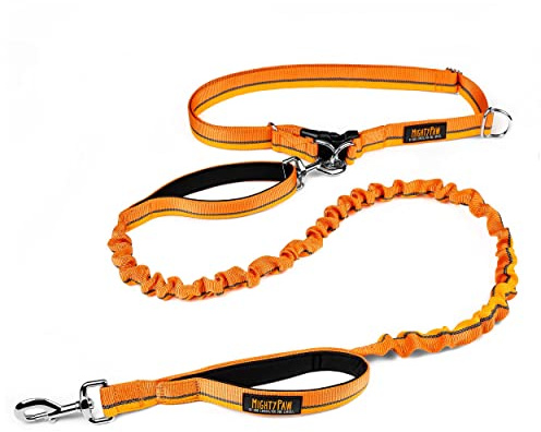 Mighty Paw Hands Free Dog Leash, Bungee Waist Belt, Walking Hands-Free Dog Leash for Jogging.Hands Free Leash for Large, Medium and Small Dogs.Waist Belt Dog Leash, 36-48 Inch, Up