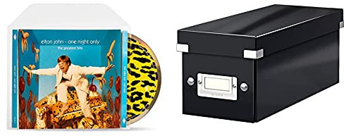 3L Office CD Case with Flap Closure - 100 Pieces - Plastic Film Polypropylene (PP), 150 x 127 mm, 100 & Leitz Storage Box, Black, Click and Store Range, 60410095
