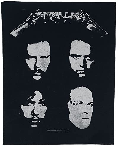 Metallica Black Album Unisex Backpatch schwarz/weiß 100% Polyester Band-Merch, Bands
