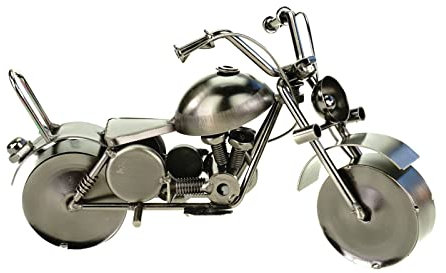 Kremers Schatzkiste Deko Shopper Motorrad aus Metall 22 cm Dekoration Geldgeschenk Bike